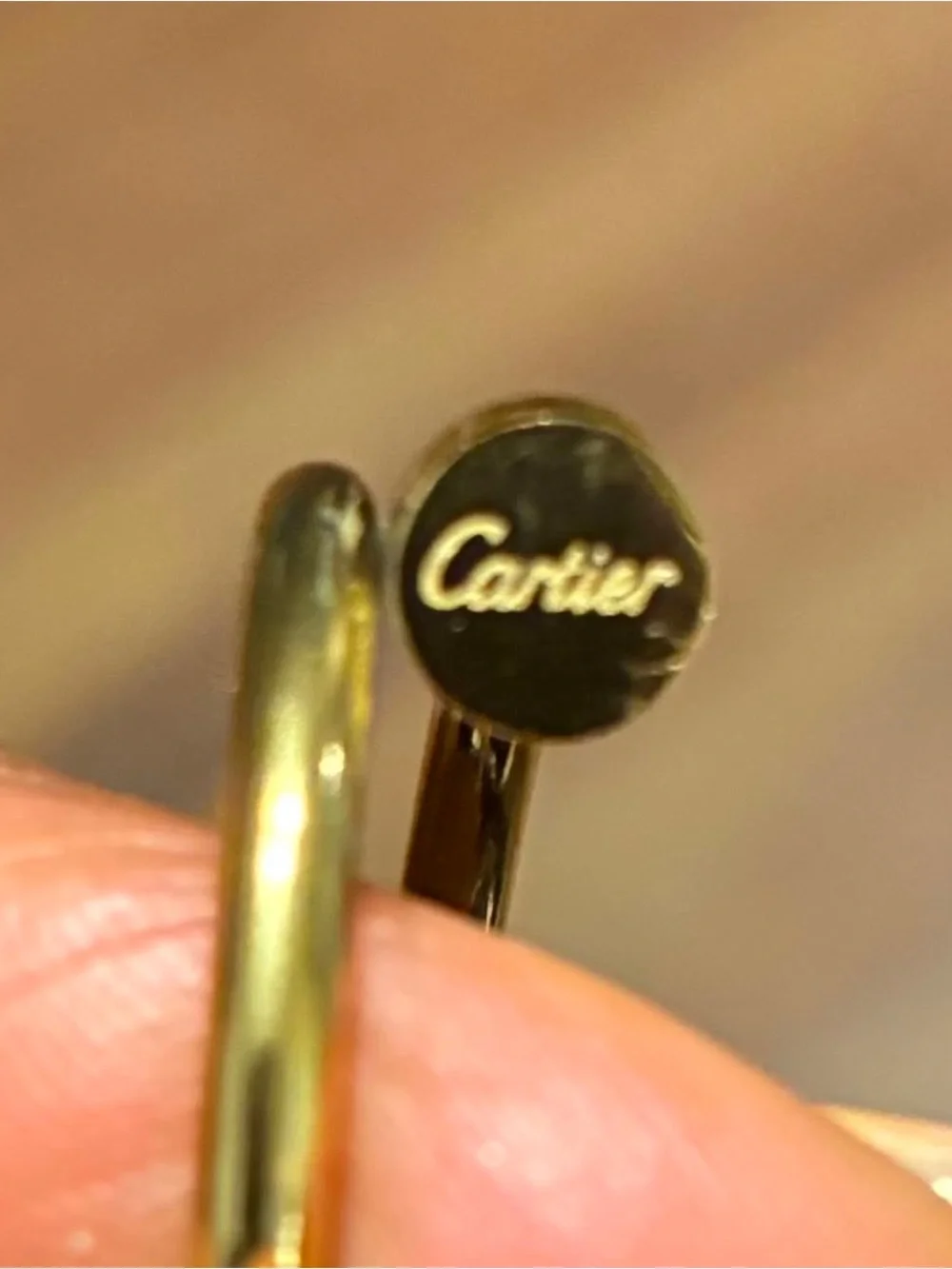 Luxury Gold Double-Band Ring with Branded Disc